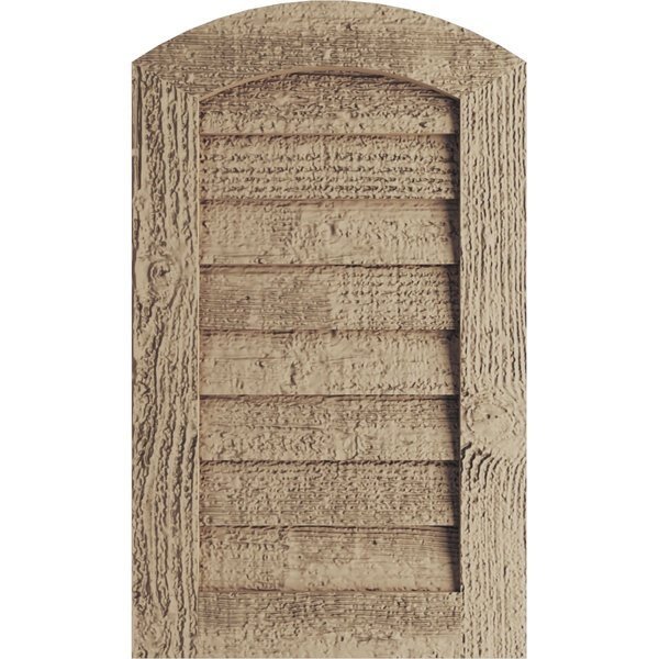 Timberthane Rough Sawn Arch Top Faux Wood Non-Functional Gable Vent, Primed Tan, 30